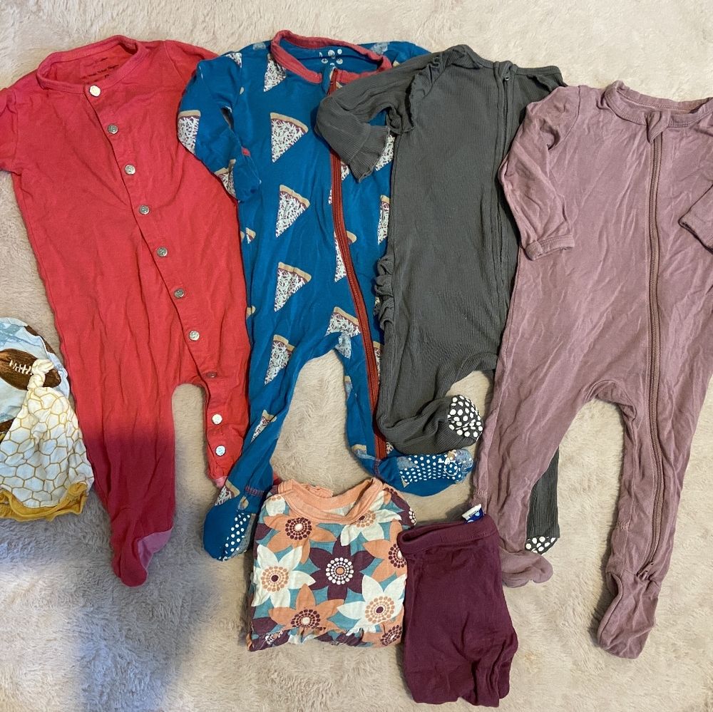 Posh Peanut Kickee Pants Baby Girl Bamboo 8 piece Lot 0-3 3-6 months